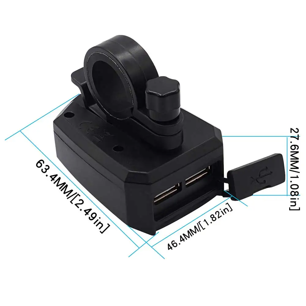 Универсальный 12 В руль мотоцикла USB адаптер питания от сети для мобильного телефона водонепроницаемый Мото Аксессуары двойной USB зарядное устройство выход