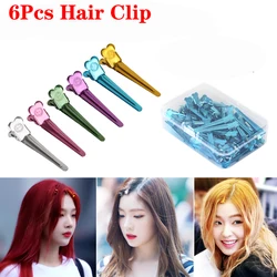 6pcs Silver Color Plated Hair Clips Barrette For Women Color fluffy Hair Root Positioning Clip Girls  Hair Accessories