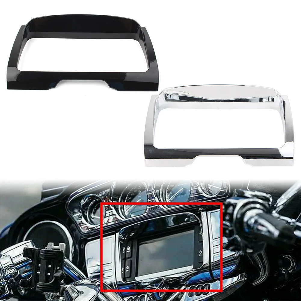

Vivid Black Radio Trim Bezel Center Stereo Accent Cover Trim Frame For Harley 2014-2019 Electra Glides/Street & Tri Glides