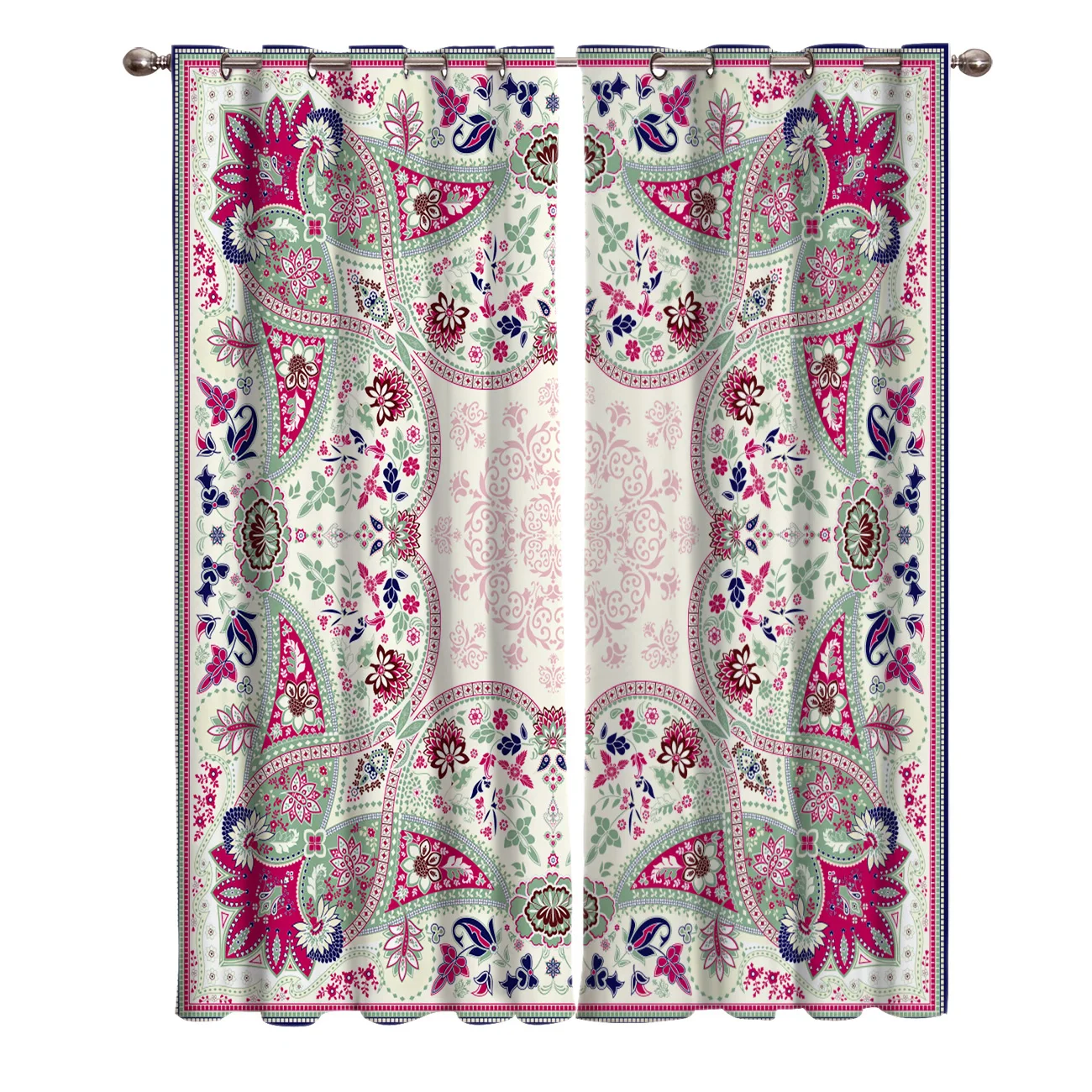 Богемный этнический стиль цветок окна шторы Живописные Занавески для гостиной