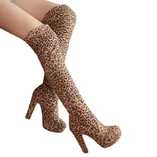 Сапоги выше колена; пикантные сапоги до колена; женская зимняя обувь; женские сапоги; облегающие высокие сапоги; женская обувь на платформе и высоком каблуке