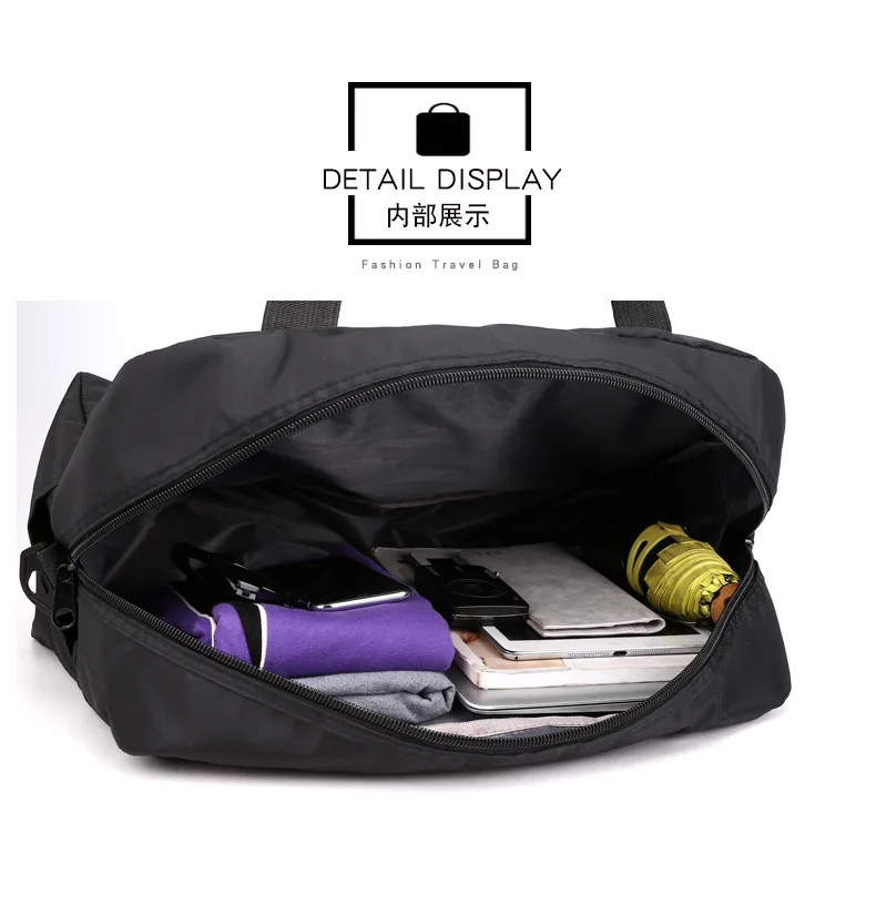 Men And Women Celebrity Style Fitness Sports Bag Light Waterproof Nylon Shoulder Bag Large Capacity Travel Boarding Hand Shoulde