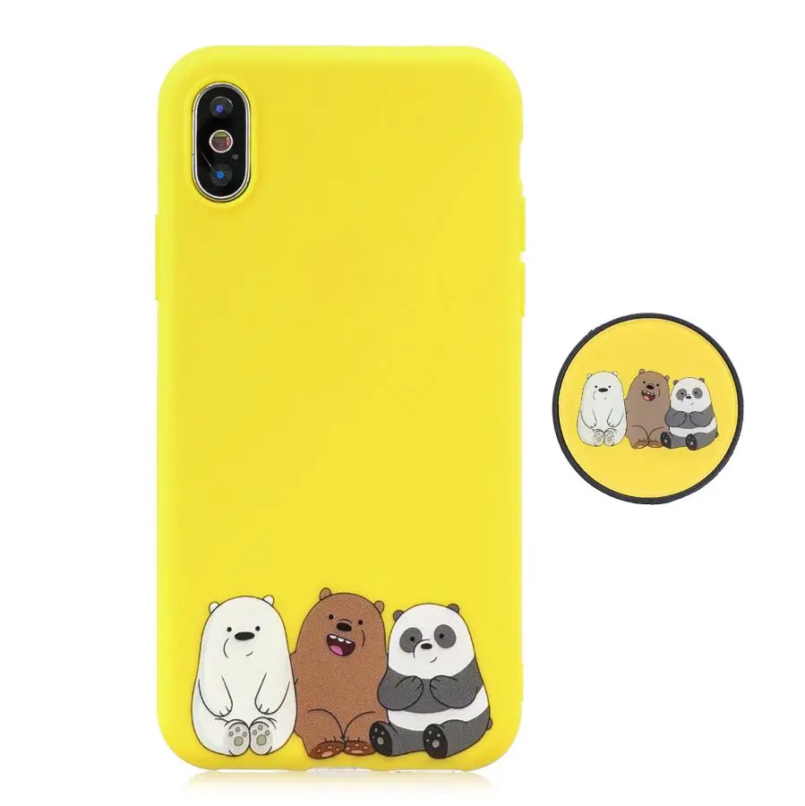 3D мультфильм силиконовый держатель чехол для iPhone 11 Pro Max X XR XS Max чехол для iPhone 7 8 5 5S 6 6S Plus мягкая подставка чехол для телефона - Цвет: A5