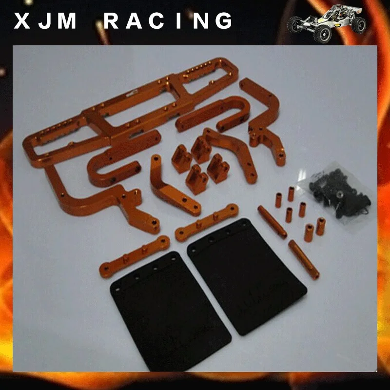 CNC сплав заднее крыло бампер для 1/5 HPI ROVAN км MCD GTB RACING baja 5 т 5SC RC части автомобиля - Цвет: orange