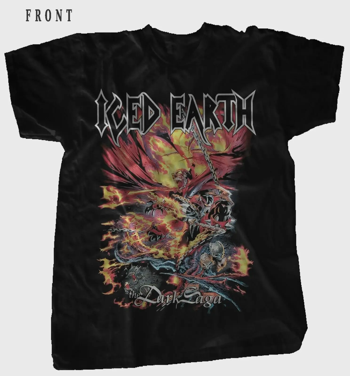 Iced Earth The Dark Saga Heavy Metal Band Harajuku уличная Футболка мужская черная футболка Размеры S до