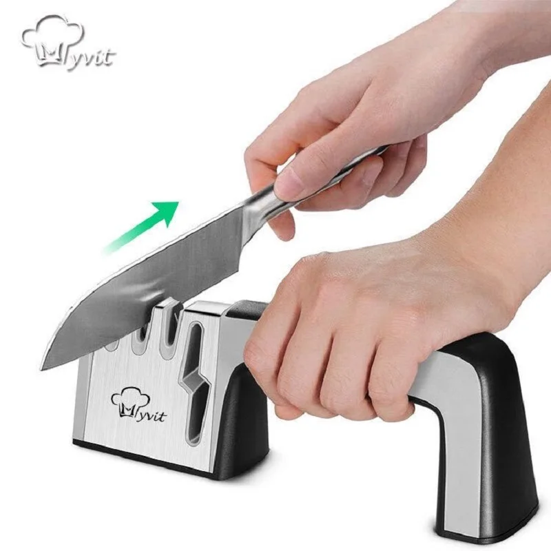 Knife Sharpener 4 Stages Professional Kitchen Sharpening Stone Tungsten