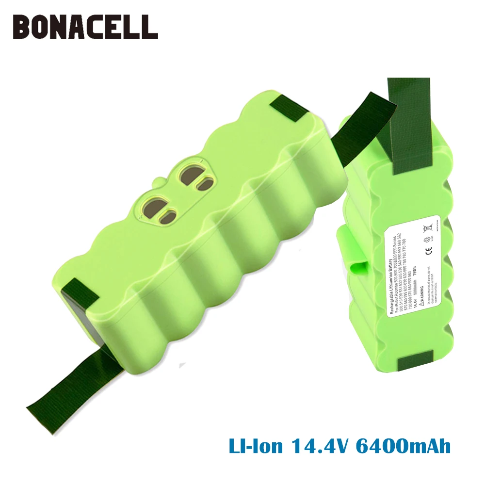 Литий ионный аккумулятор bonacel 6 4 ач 14 8 в для iRobot Roomba 500 600 700 800 530 560 580 620 630 650 760 770 780 790