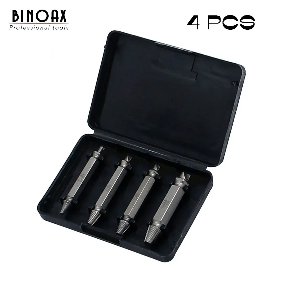 BINOAX 4 шт. экстрактор винтов набор направляющих сверл для извлечения сломанных