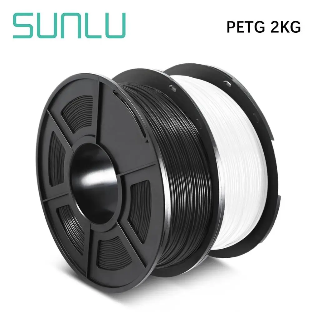 

SUNLU PETG 3D Printer Filament 1.75mm PETG White/Black gift DIY printing sell with 2 pcs non-toxic 3d Material Hot Sales