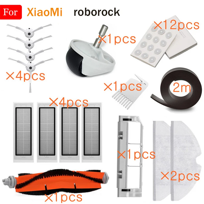 Запасные части для пылесоса XiaoMi 2 Roborock Robot S50 S51 S55 S5 S6 HEPA фильтр Швабра ткань
