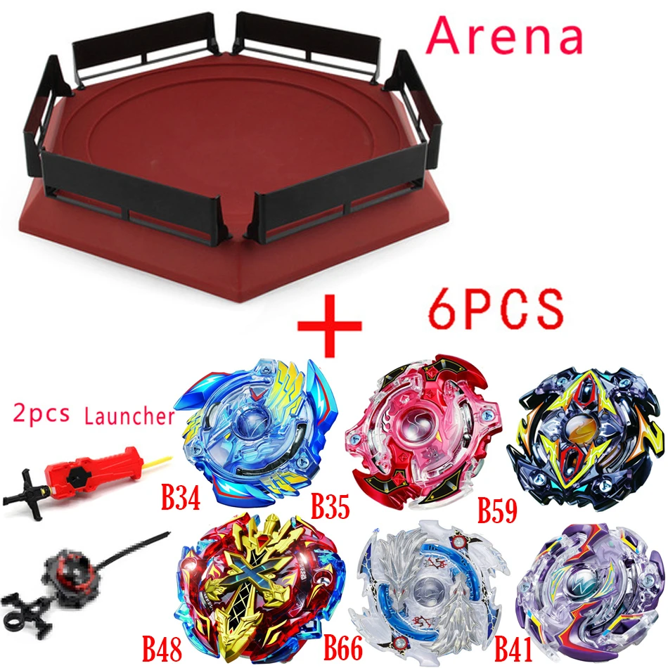 Takara Tomy Tops пусковые устройства Beyblade Burst игрушки Арена Bey Blade Achilles Bayblade Bable Fafnir Phoenix Blayblade - Цвет: 6PCS A9