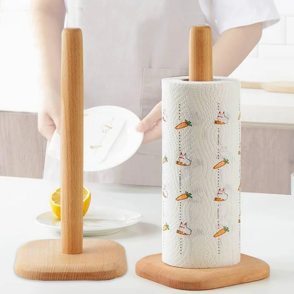 Wooden wall mounted paper towel holder Roll paper retro vertical paper  towel holder Convenient toilet Nordic holder - AliExpress