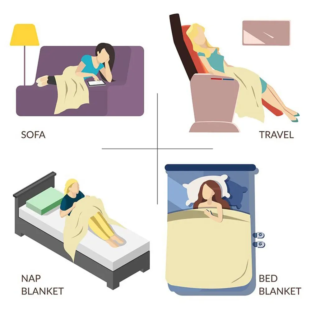 Winter Blanket Fleece Super Warm Soft Blankets Throw On Sofa Bed Cover Square