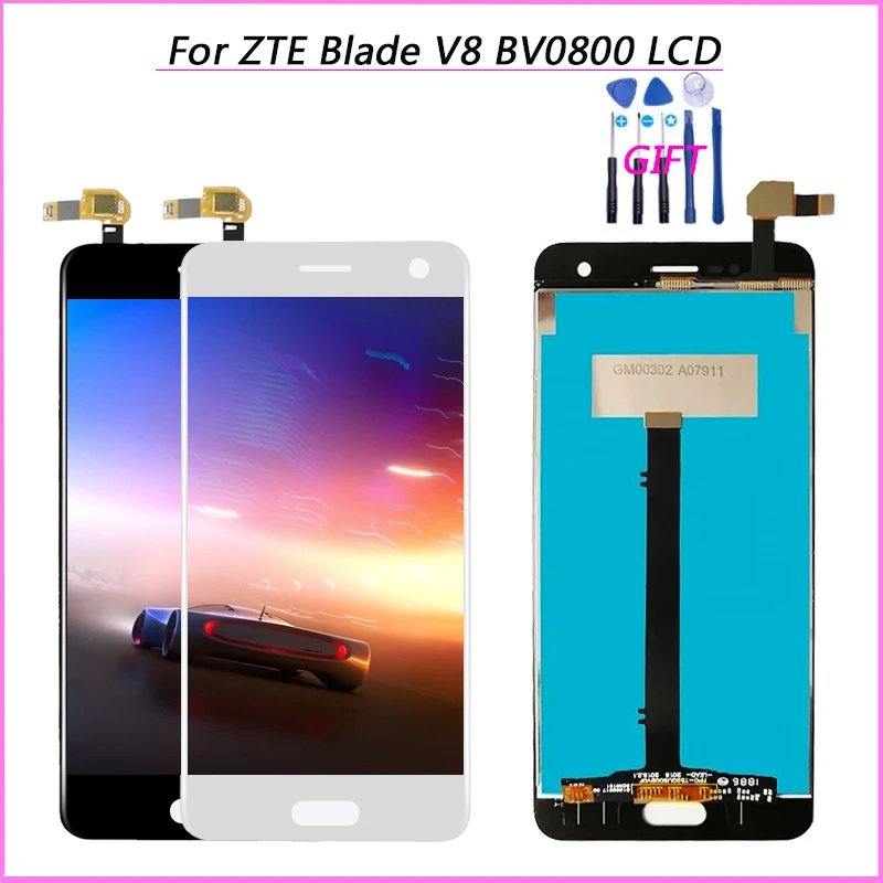 Для zte Blade V8 ЖК дисплей сенсорный экран дигитайзер для BV0800 с рамкой Замена + док