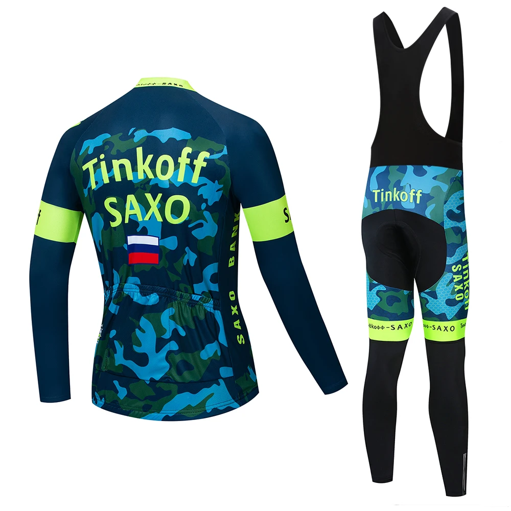 Tinkoff мужской качественный комплект Джерси с длинным рукавом для велоспорта MTB