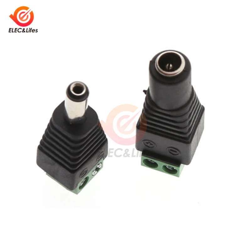 5 пар DC 12V мужской+ Женский 2,1x5,5 мм DC разъем питания Штекерный адаптер для CC tv камеры