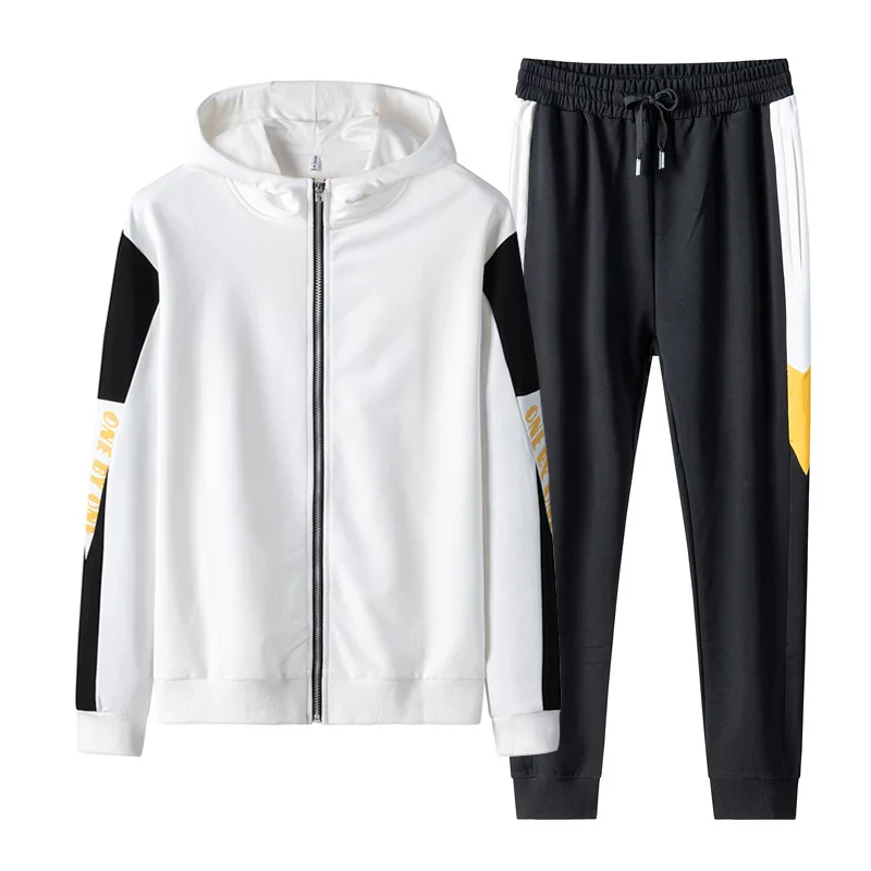 

2020 Spring And Autumn MEN'S Suits Trend Casual Youth Students Men Handsome Hooded Cardigan Sports Set