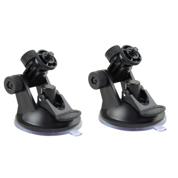 

2pcs Plastic Black Car DVR Holder DV GPS Camera Stand Holder Mini Suction Cup Mount Holder