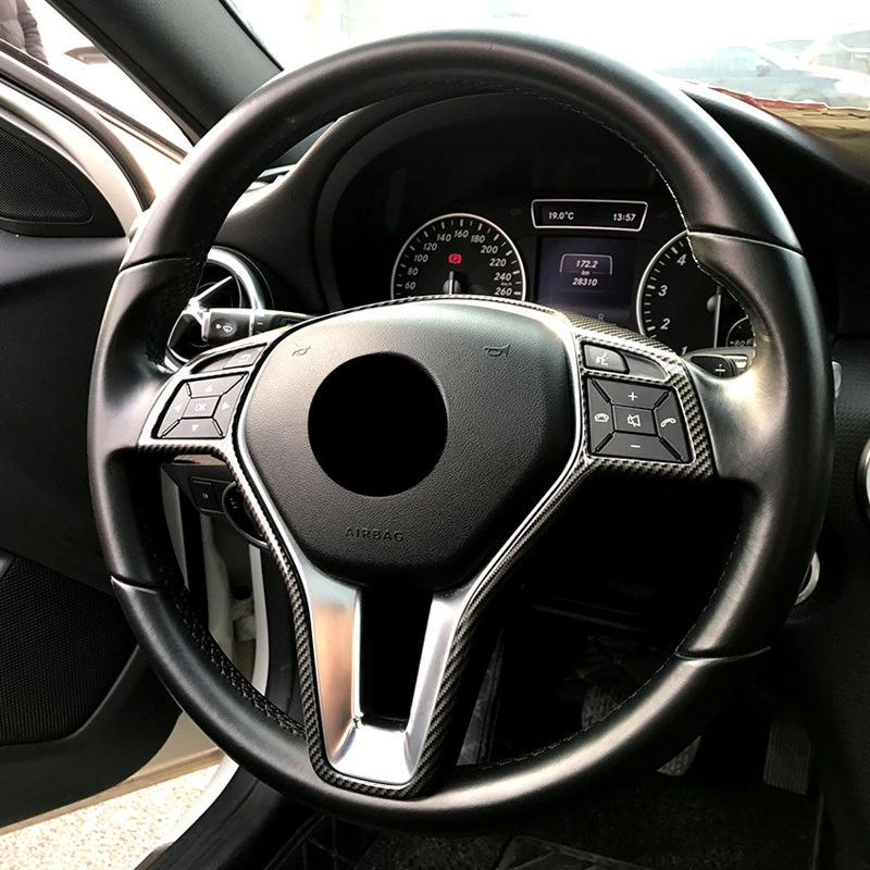 

ABS Steering Wheel Button Frame Decoration Cover Trim For Mercedes Benz A W176 B W246 CLA C117 GLA X156 C Class W204 GLK CLS
