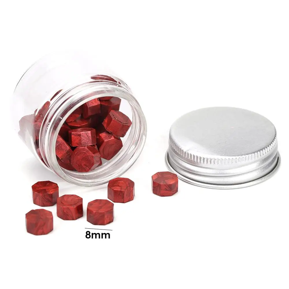 60pcs with box D 60/100 шт Винтаж восьмиугольная кофеварка для запечатывания сургучная печать штамп планшет бусы таблетки для свадьбы конверт пост сургучная печать древних запечатывания Waxs - Цвет: 60pcs with box D