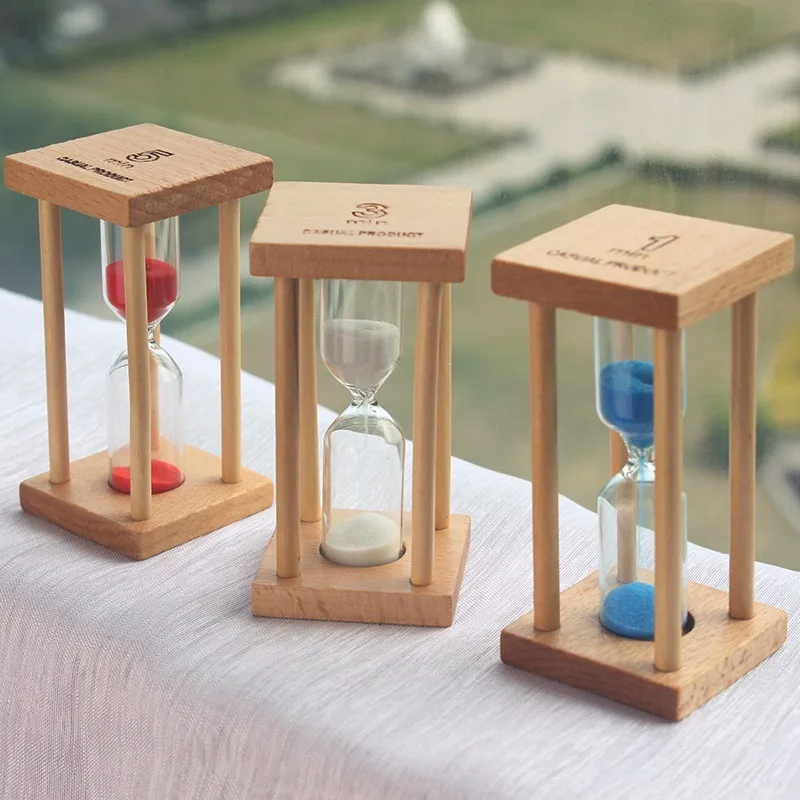 

Wooden Sand Watch Clock 1/3/5 Minutes Hourglass Timer 60 Minute Home Office Table Decoration Accessories Gift Timer Wood Frame