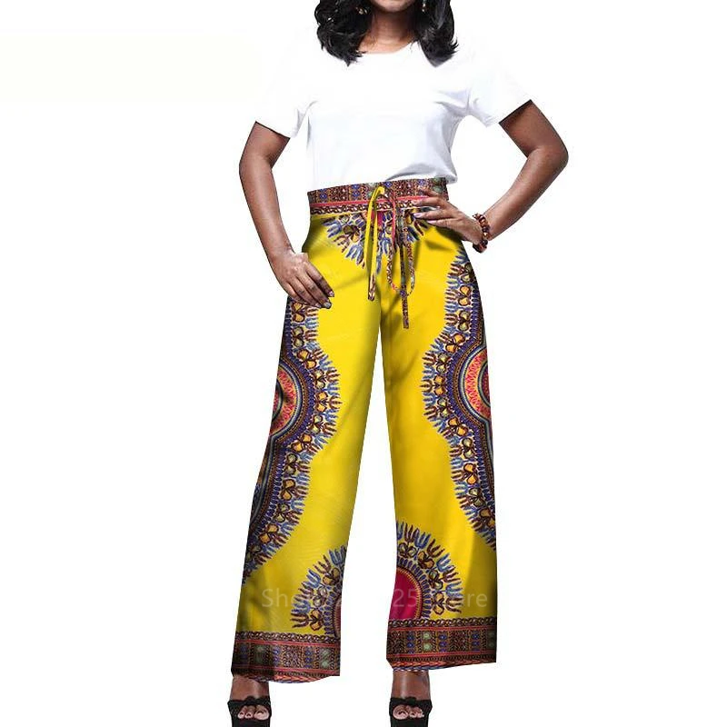 Африканская одежда новые брюки Дашики восковой хлопок плюс размер Bazin Riche брюки Анкара африканские платья для женщин рубашка в африканском стиле - Цвет: Color 10