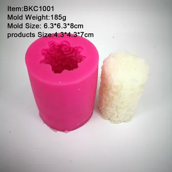 

BKC1001 3D Rose Pillar Crafts Candle Silicone Mold
