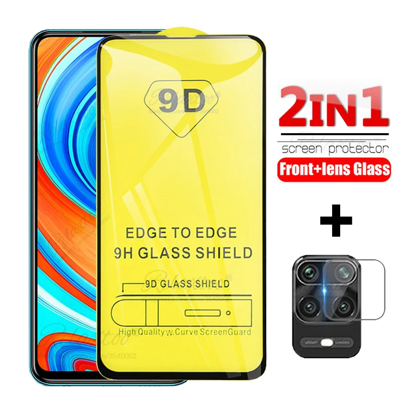 

9D Curved edge Full Glue protective camera lens glass on the For Xiaomi redmi note 9 pro max 9s Tempered Glass screen protector