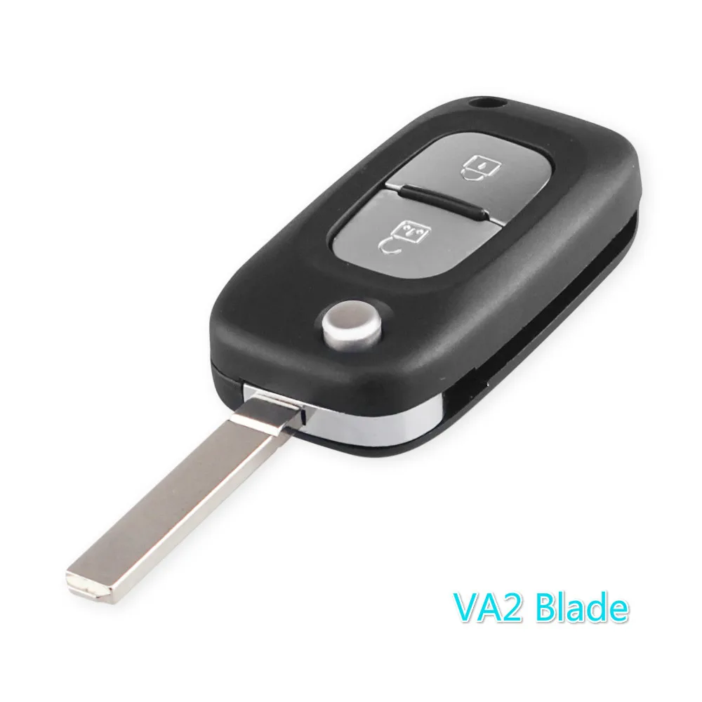 KEYYOU 2/3 кнопки Filp автомобильный чехол для дистанционного ключа для Renault Fluence Clio Megane Kangoo модус авто ключ с NE73/VA2 лезвие - Цвет: 2 Buttons VA2
