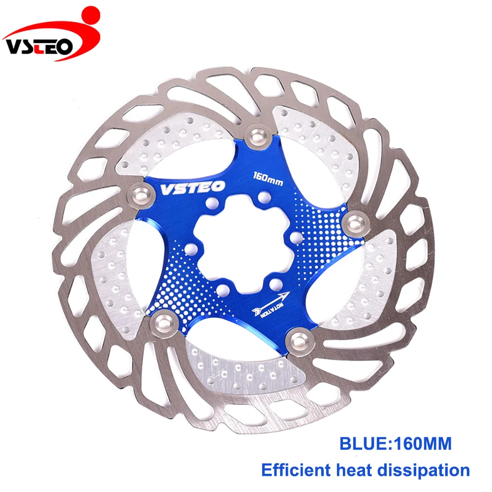 Велосипедный Дисковый Тормоз MTB DH, плавающие дисковые роторы, гидрические тормозные колодки, поплавковые роторы 160 мм/180 мм/203 мм, детали велосипедного тормоза - Цвет: H blue 160mm