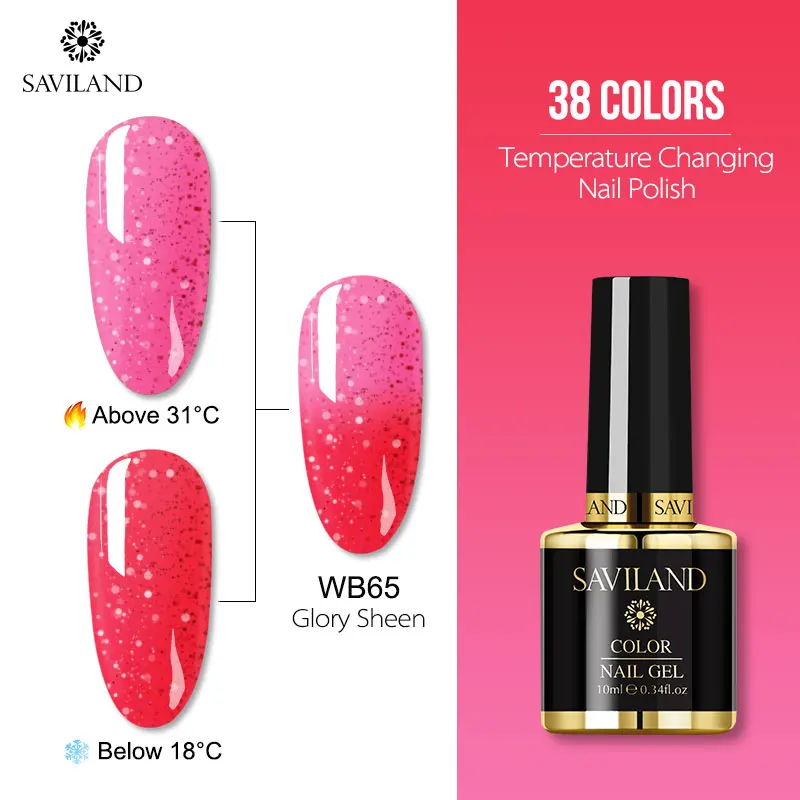 Гель-лак SAVILAND, 36 цветов, меняющий температуру, Гель-лак, меняющий настроение, гель для ногтей, не впитывается, лак для ногтей - Цвет: 10ml WB65