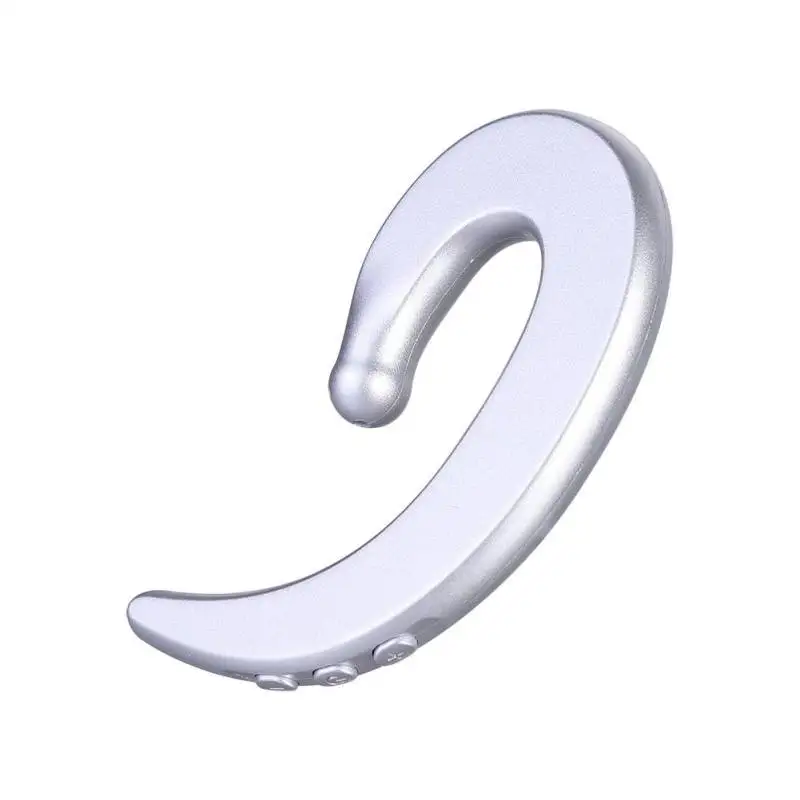 Silver Ушной крючок для наушников беспроводной Hands Free три кнопки 2 подключения водонепроницаемый - Цвет: Silver