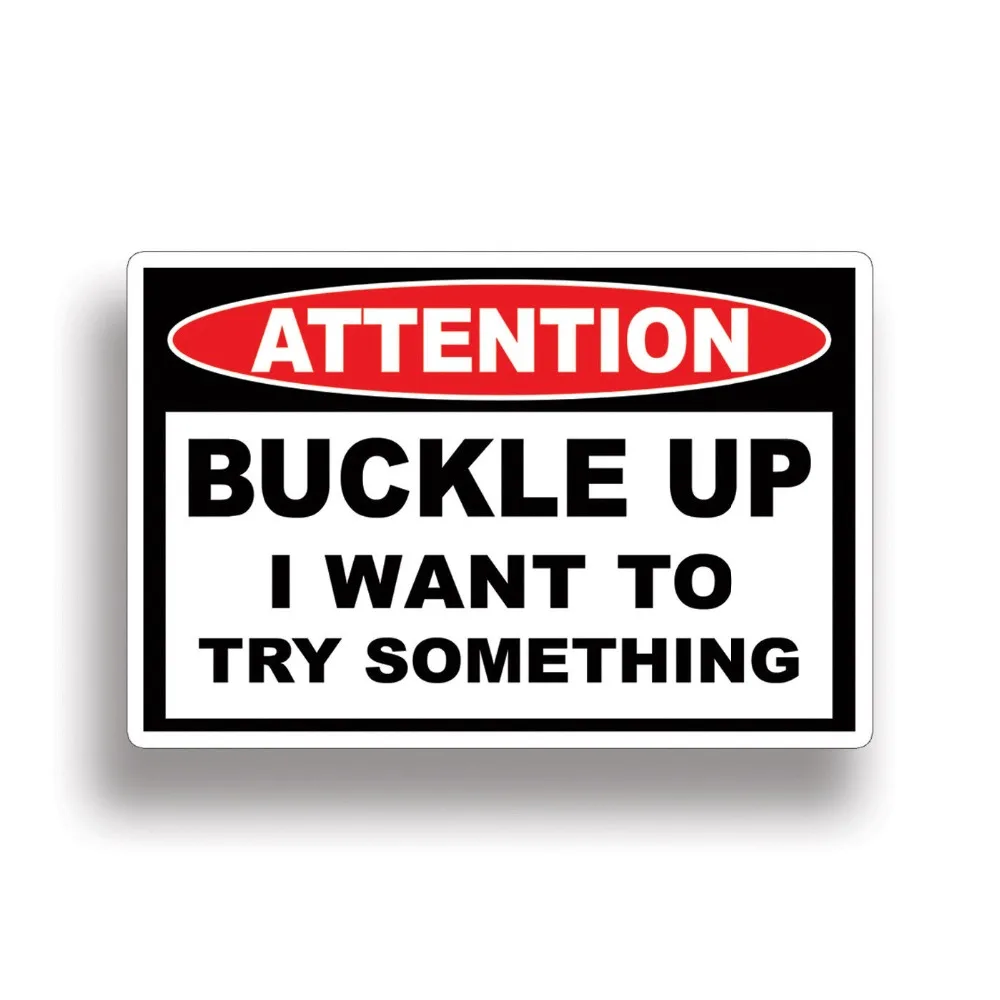

Buckle Up Warning Sticker Decal Off Road ATV 4x4 Car Truck Graphic Bumper