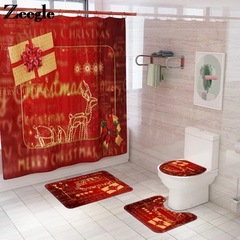 

Bath Mat and Shower Curtain Non-Slip Mat Bathroom Mat Set Carpet Absorbent Toilet Carpet Bathroom Floor Mat