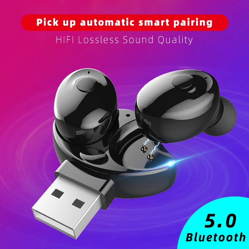 CHAURE Headphone Wireless Bluetooth 5 0 Tws Mini Earbuds Noise Reduction Gaming Headset With Charging USB 3D Stereo Sports
