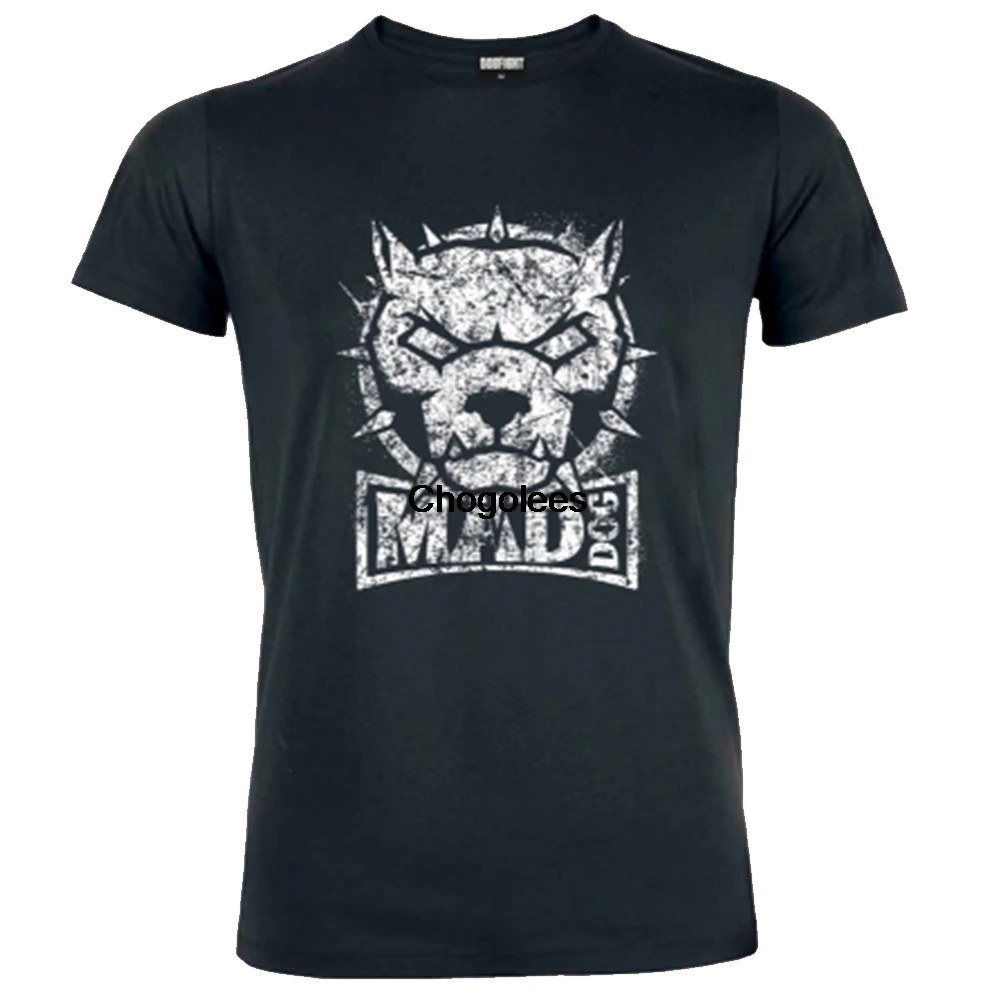 Самый порочный Canine DJ Mad Dog из хардкор Мужская футболка с круглым вырезом и