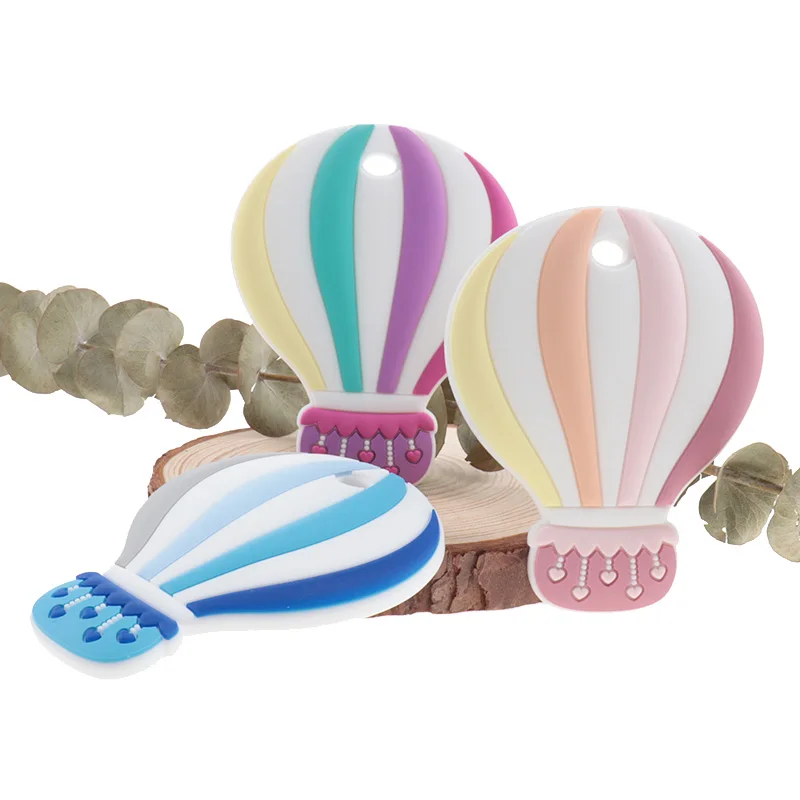 10pcs Baby Silicone Teethers Hot Air Balloon Babies Teeth Pendant For Pacifier BPA Free Products Baby Toys Nurse Accessories