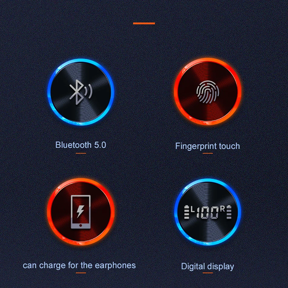 Universal Android iOS Wireless Earphones 1800mAh Charger Box Type C Charging Bluetooth TWS True Magic Earbuds for iPhone Honor