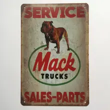 Распродажа, запчасти Mack Trucks, винтажная металлическая художественная жестяная вывеска, наклейки, Жестяная Табличка, бензиновый плакат, пластина, роспись, Настенный декор, 30X2