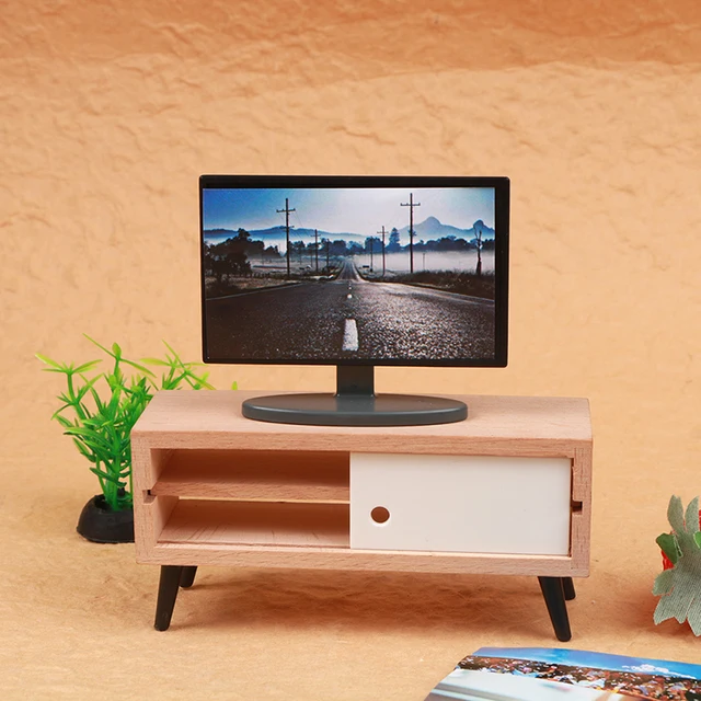 Simulation Miniature Furniture Dollhouse Living Room Decoration Television Miniature Living Room TV Kid Gift 2