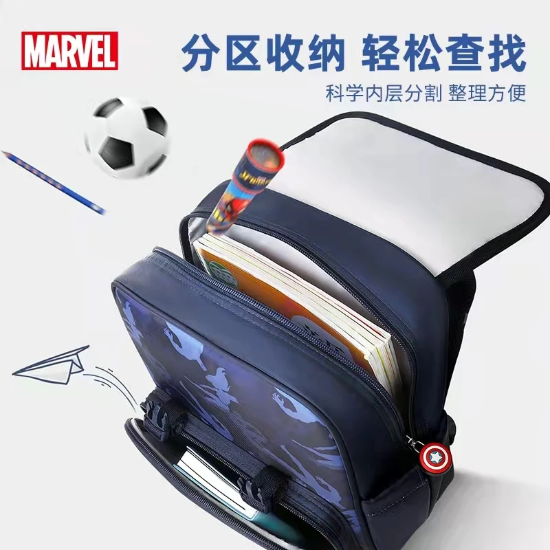 Disney Kindergarten Backpack For Boys Primary School Student Shoulder Orthopedic Bag Spider Iron Man Large Capacity Kids Gifts
