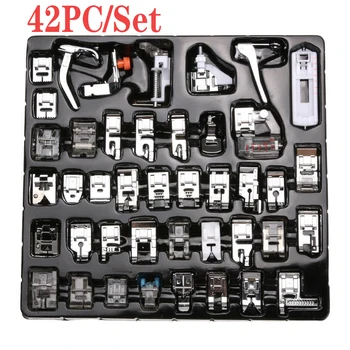 

42pc Domestic Sewing Machine Universal Presser Foot Sewing Machines Feet Kit Set With Box Sewing Tools For Brother Singer Janome