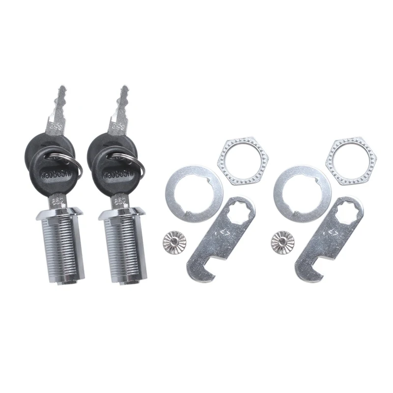 

Promotion! 2 Pcs Tool Box Cabinet Locking 19mm Dia Thread Cylinder Cam Lock + Keys