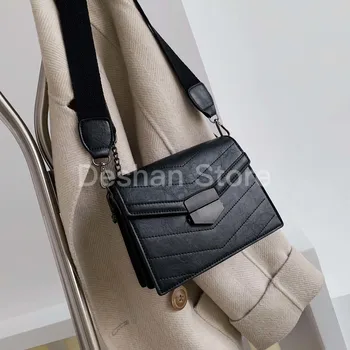 

Solid Color PU Leather Crossbody Bags For Women 2020 Small Shoulder Messenger Bag Female Chain Handbags and Purse