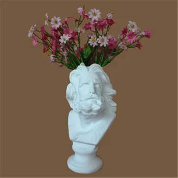 

Creative Resin Imitation Plaster Vase Celebrity Portrait Sculpture Head Vase Flower Arrangement Accessories Home Decor A1375