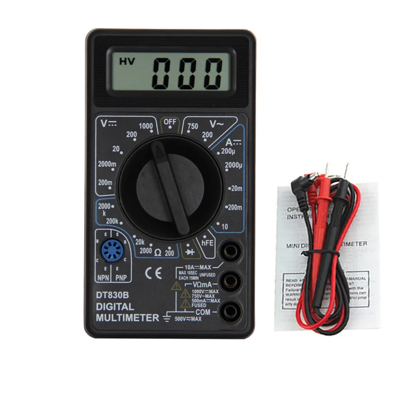 DT 830B ЖК цифровой мультиметр AC DC Reistance Ток Напряжение Тестер Вольтметр аперметр