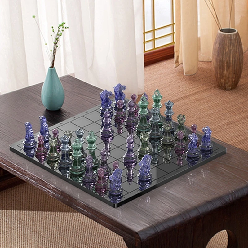 CORHAD 6 Peças Molde De Xadrez 3D Molde De Silicone Tampo De Mesa Resina  Epóxi Decoração De Cristal Xadrez Resina Epóxi 3D Internacional Peça De  Xadrez Epóxi Damas Molde De Silicone 