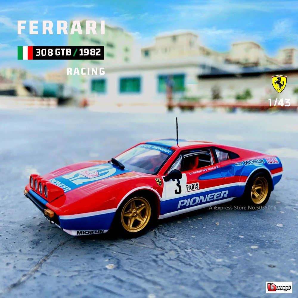 Модель гоночного автомобиля Bburago 1:43 издание в твердой обложке 1982 Ferrari 308 GTB