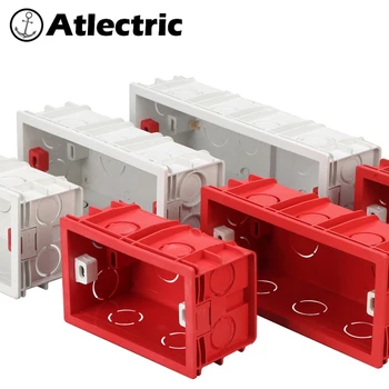 

Atlectric 118 Type Mounting Box Internal Cassette Junction Wiring Case Wall Light Switch Socket US AU Standard Back Box 154 197