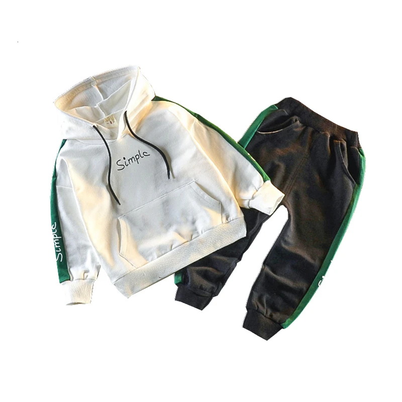 Peças de Cabolsa e Calça Roupas para Crianças e Bebês Meninas e Meninos Casuais para Crianças Esportivos de Outono e Primavera Conjunto com 2 Infantil Vestes Agasalhos 2020